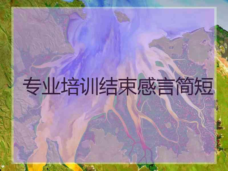 专业培训结束感言简短