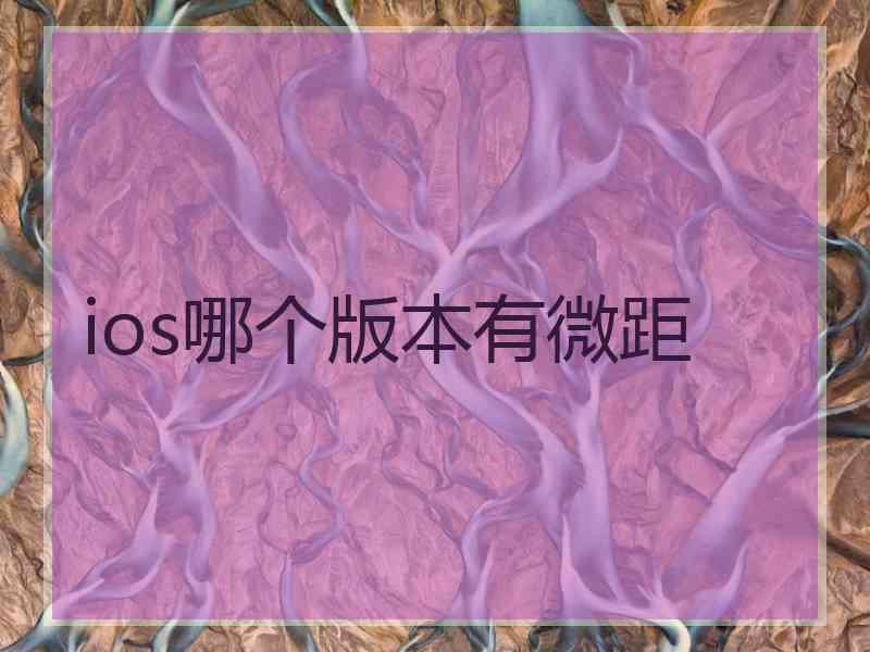 ios哪个版本有微距