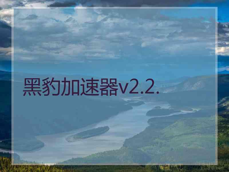 黑豹加速器v2.2.