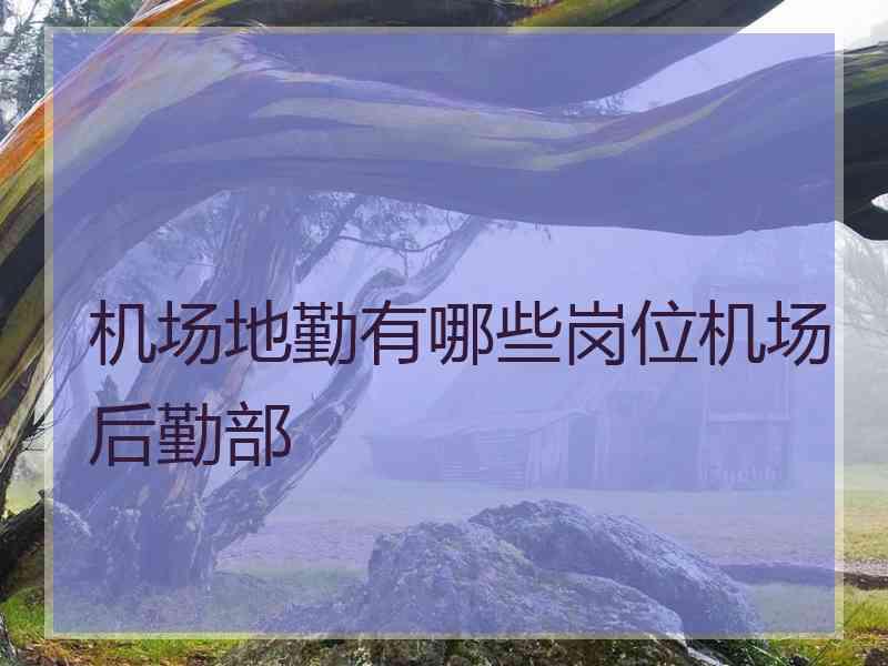 机场地勤有哪些岗位机场后勤部