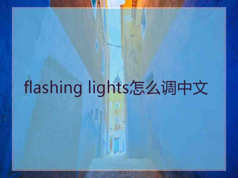 flashing lights怎么调中文