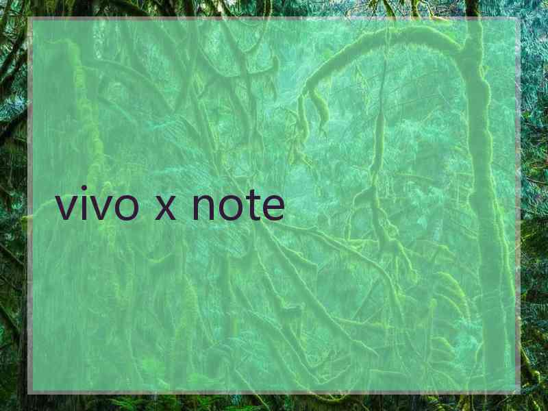 vivo x note