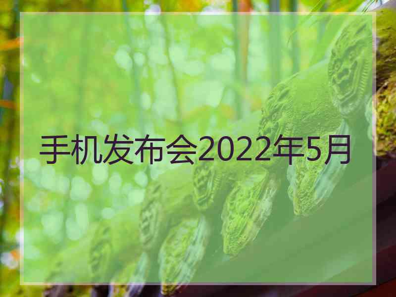 手机发布会2022年5月