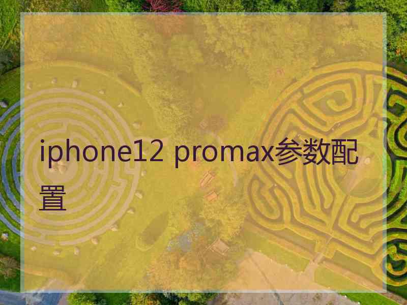 iphone12 promax参数配置