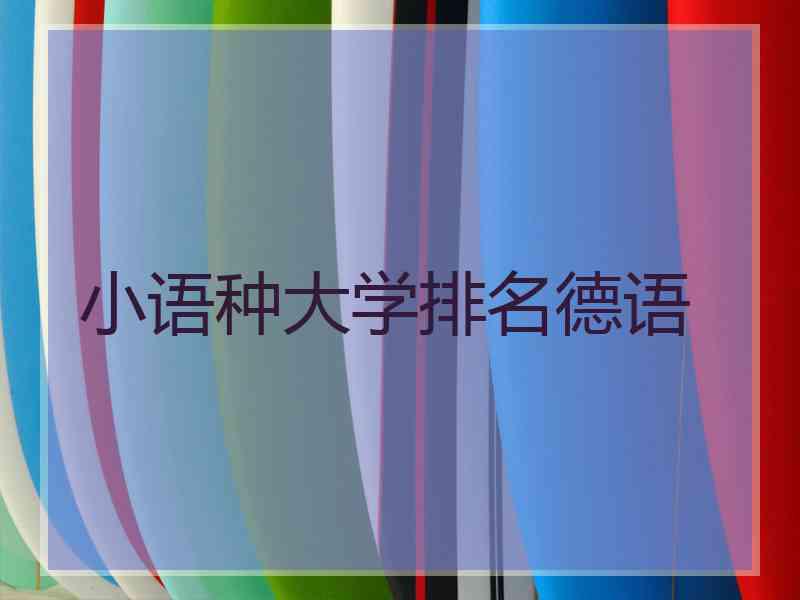 小语种大学排名德语