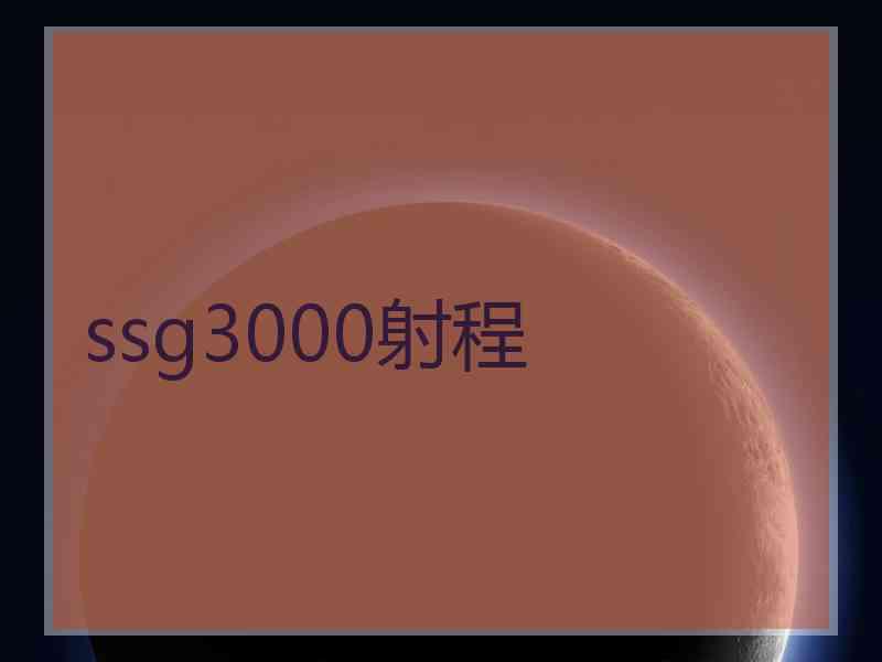 ssg3000射程