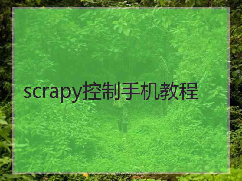 scrapy控制手机教程