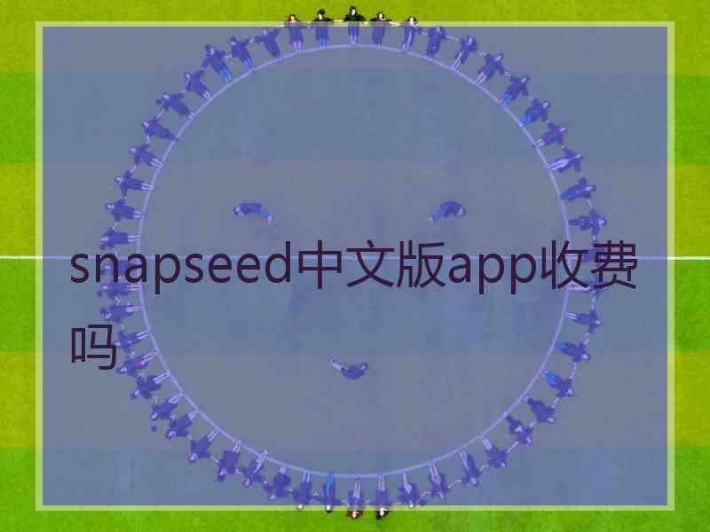 snapseed中文版app收费吗