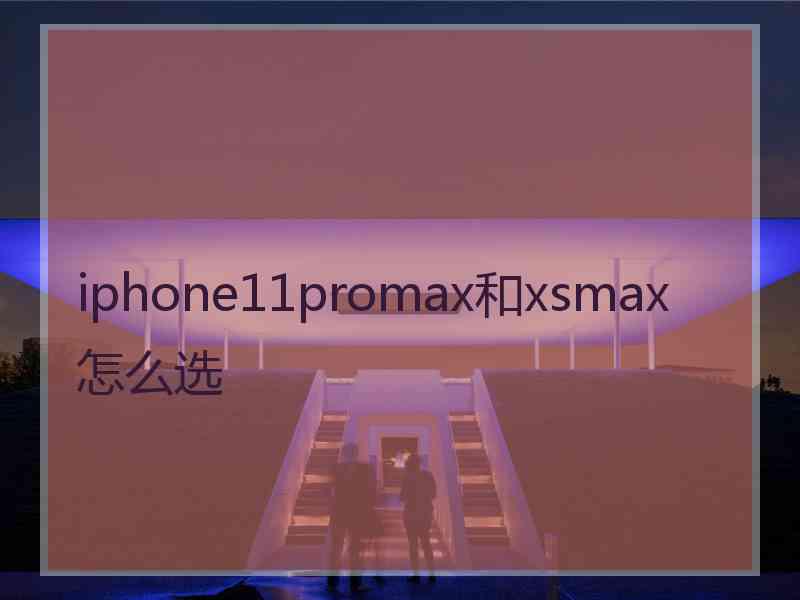 iphone11promax和xsmax怎么选