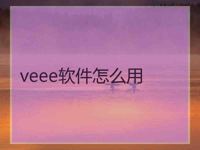 veee软件怎么用