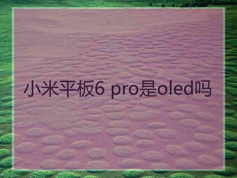 小米平板6 pro是oled吗