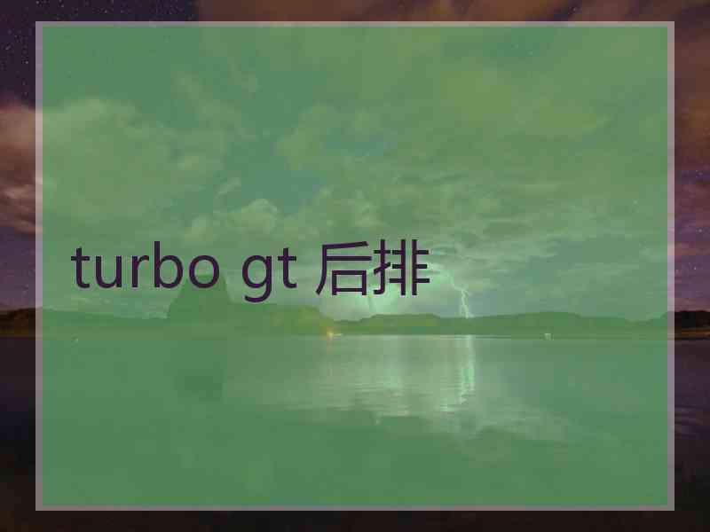 turbo gt 后排