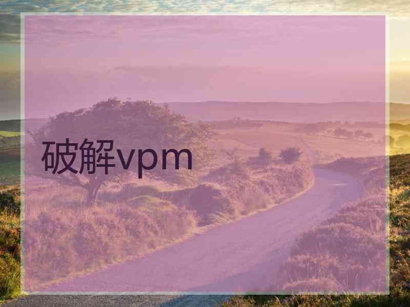 破解vpm