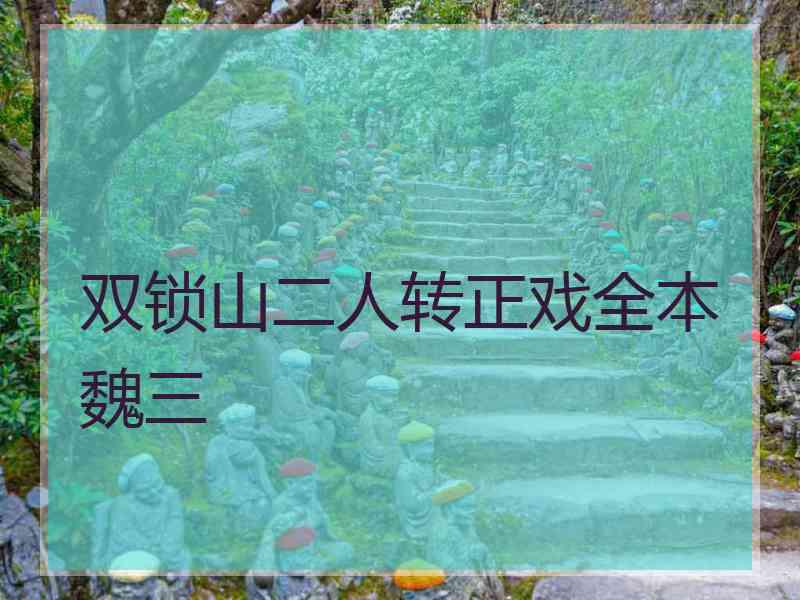 双锁山二人转正戏全本魏三