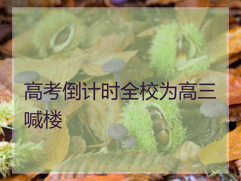 高考倒计时全校为高三喊楼