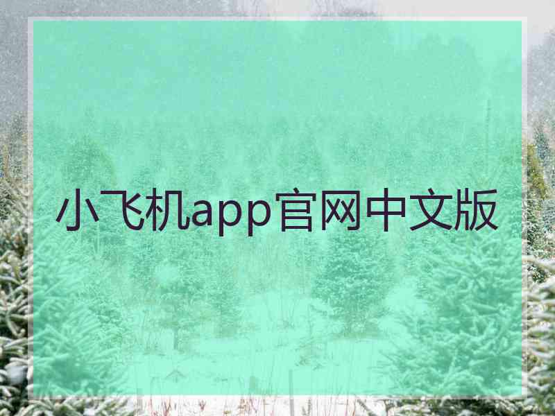 小飞机app官网中文版