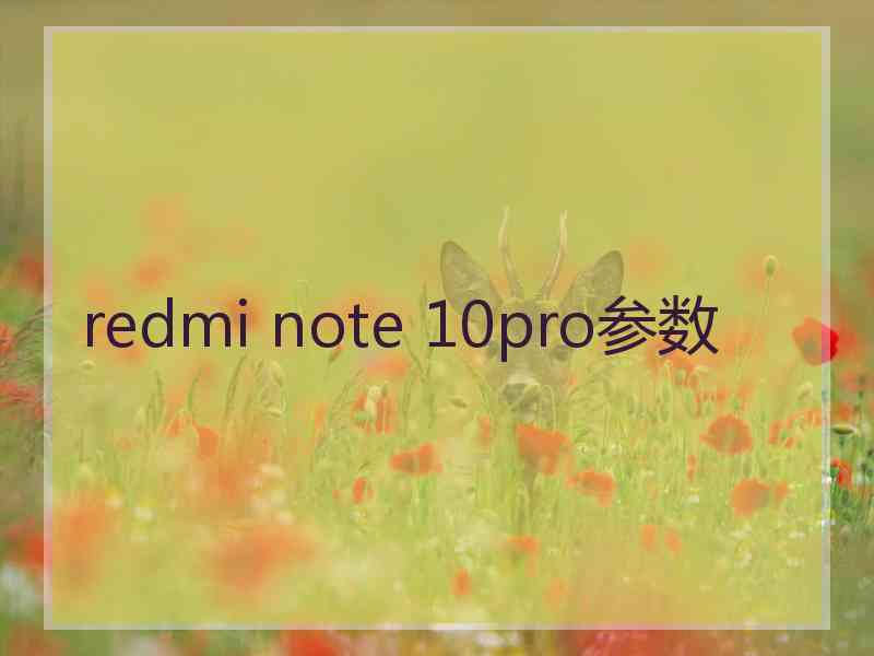 redmi note 10pro参数