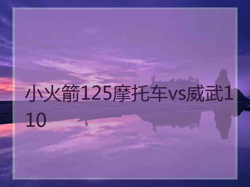 小火箭125摩托车vs威武110