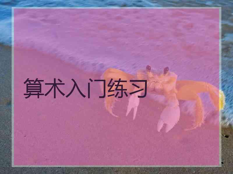 算术入门练习