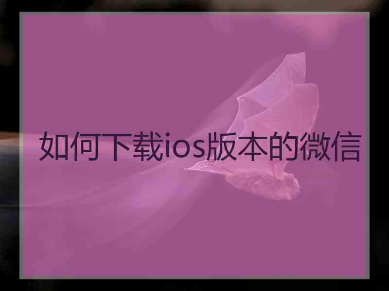 如何下载ios版本的微信