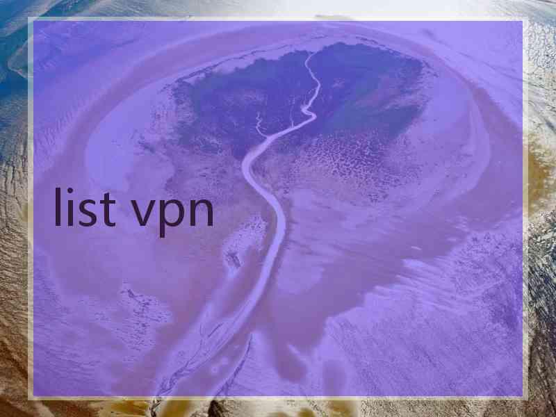 list vpn