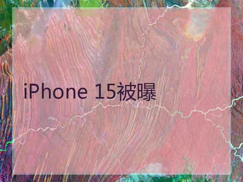 iPhone 15被曝