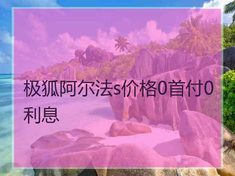 极狐阿尔法s价格0首付0利息