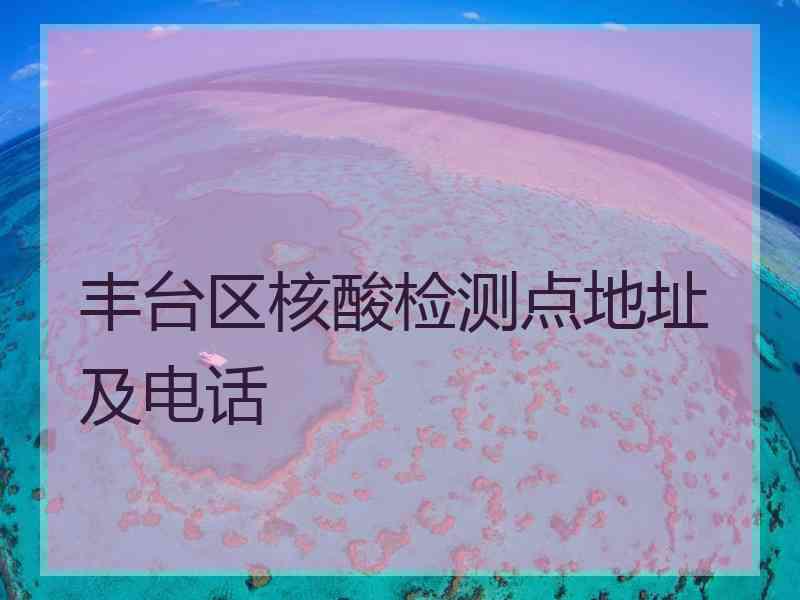 丰台区核酸检测点地址及电话