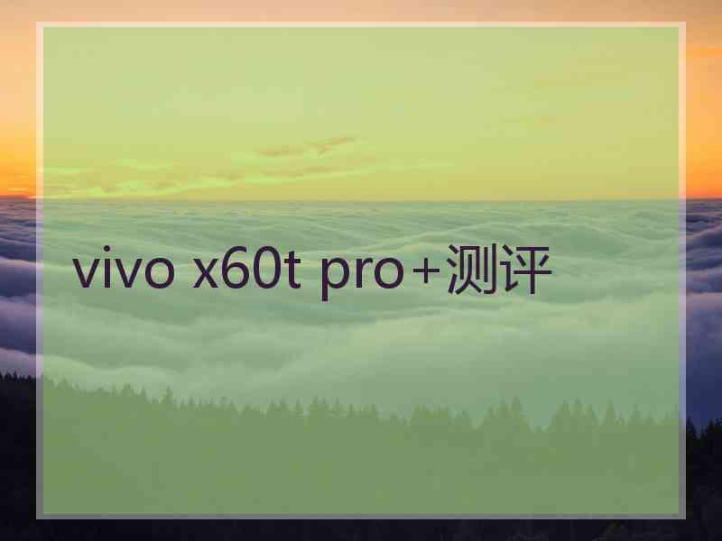 vivo x60t pro+测评