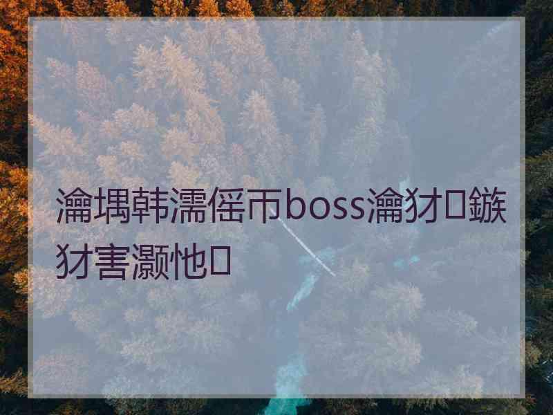 瀹堣韩濡傜帀boss瀹犲鏃犲害灏忚