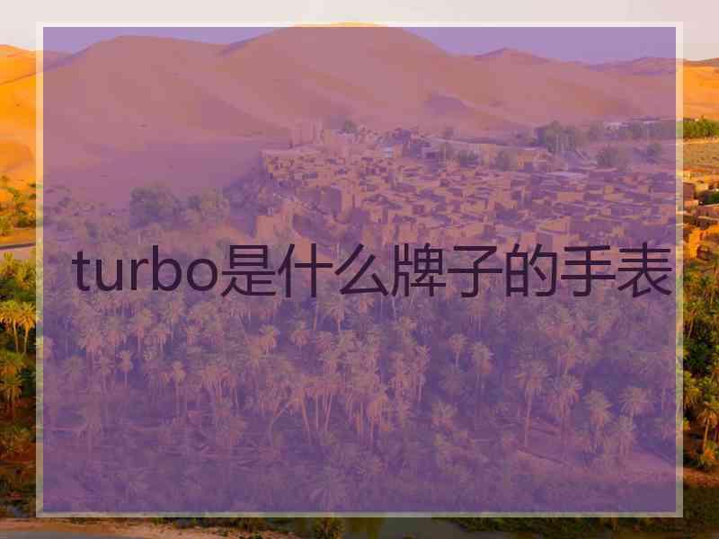 turbo是什么牌子的手表