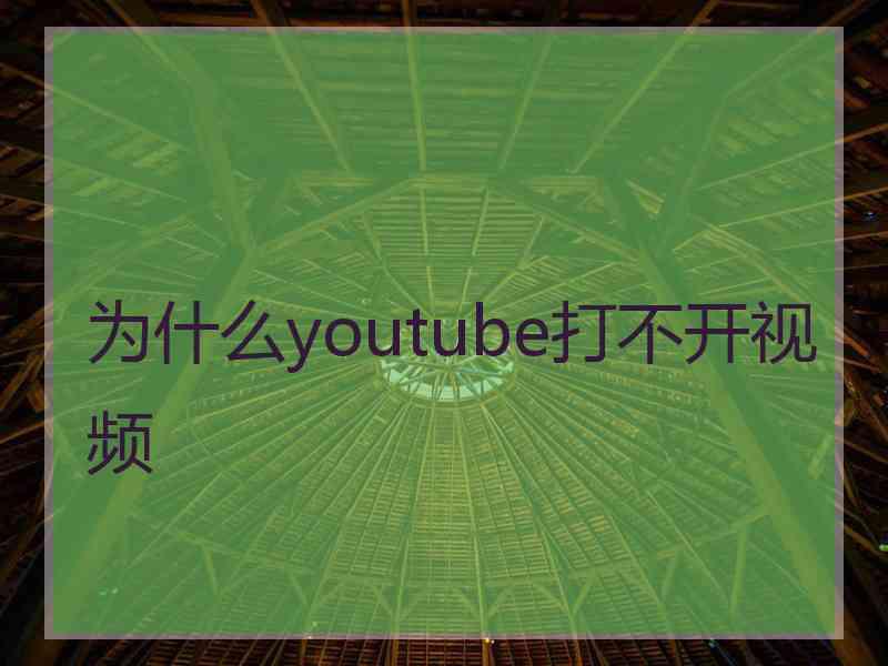 为什么youtube打不开视频