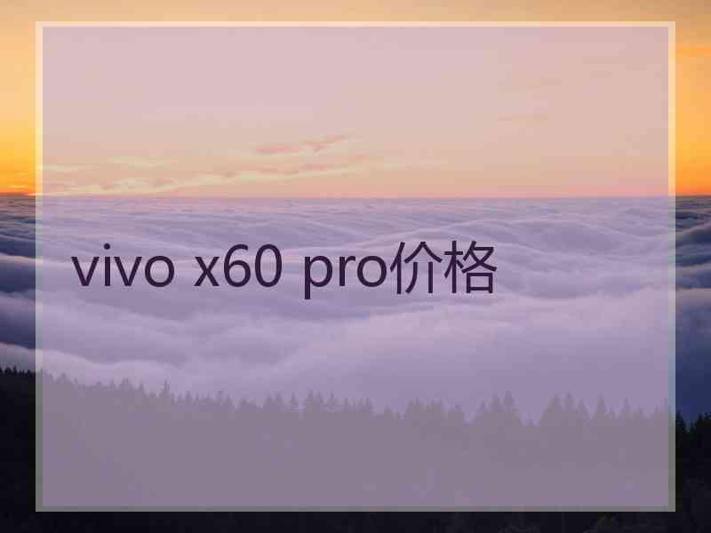 vivo x60 pro价格