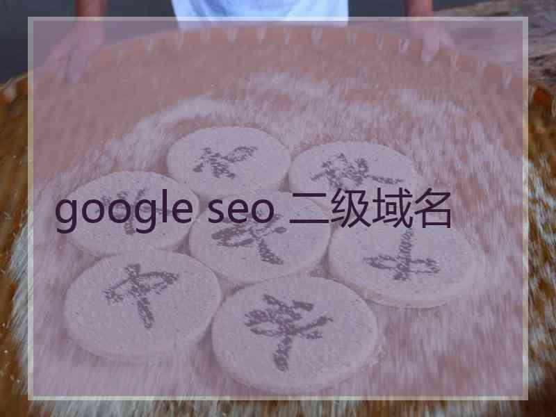 google seo 二级域名