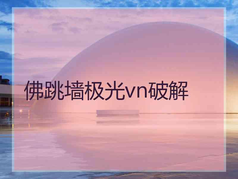 佛跳墙极光vn破解