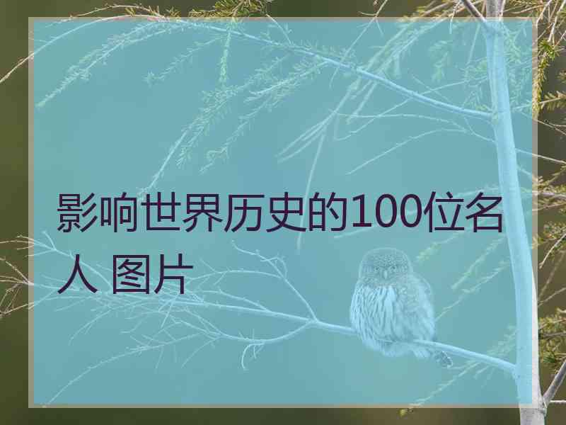 影响世界历史的100位名人 图片