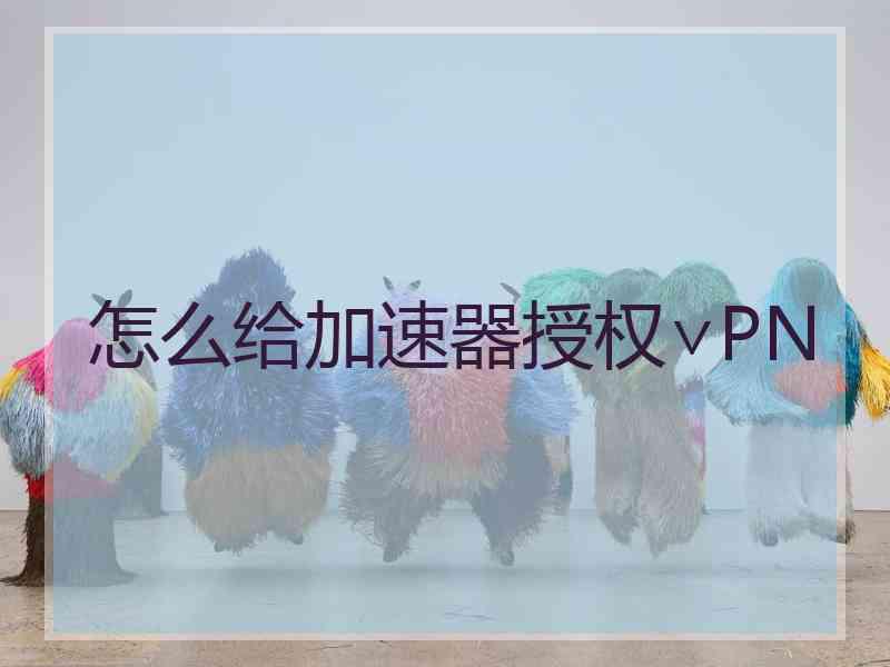 怎么给加速器授权∨PN