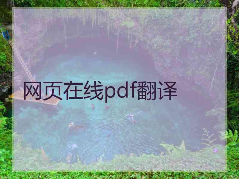 网页在线pdf翻译