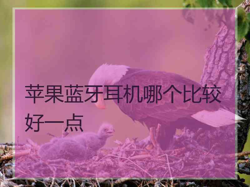 苹果蓝牙耳机哪个比较好一点