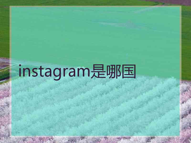 instagram是哪国