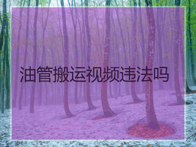 油管搬运视频违法吗