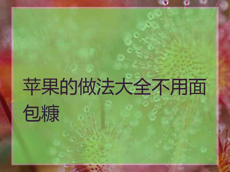 苹果的做法大全不用面包糠