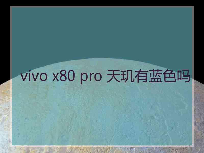 vivo x80 pro 天玑有蓝色吗