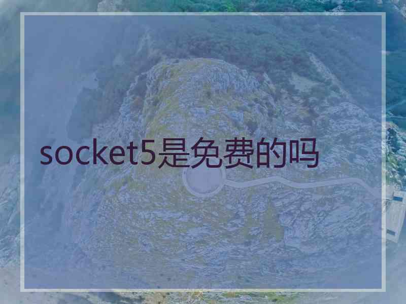 socket5是免费的吗