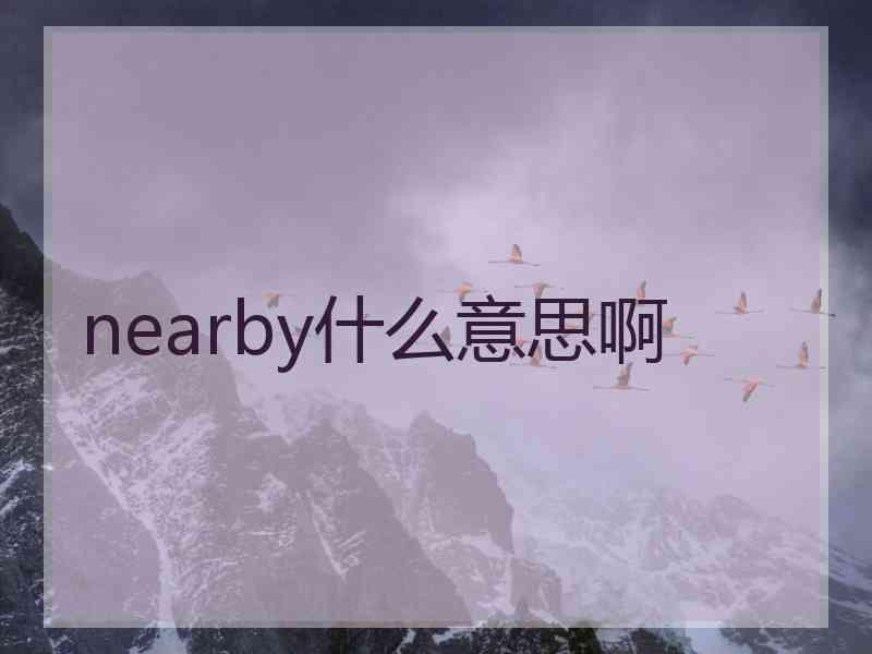 nearby什么意思啊