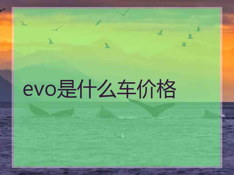 evo是什么车价格