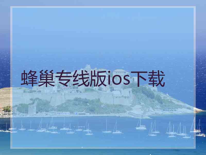 蜂巢专线版ios下载