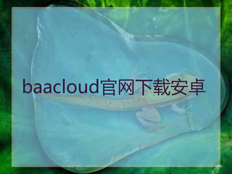 baacloud官网下载安卓