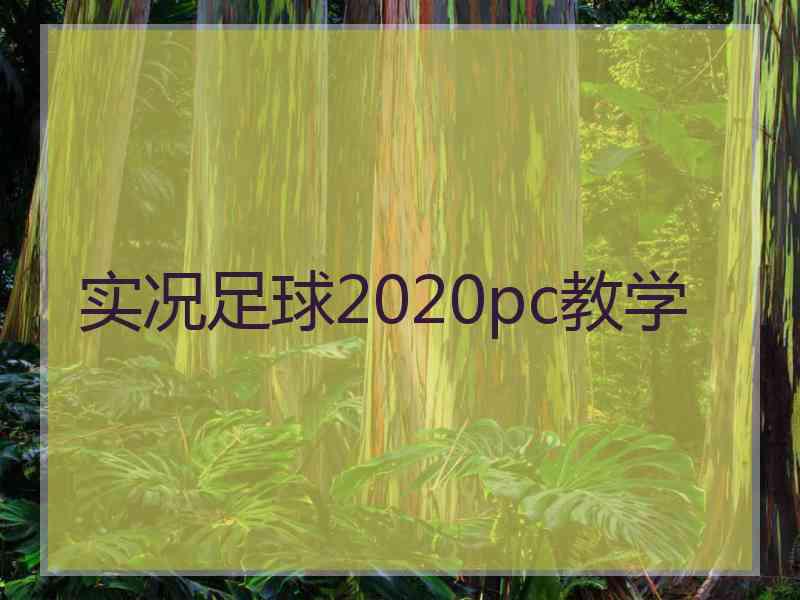 实况足球2020pc教学