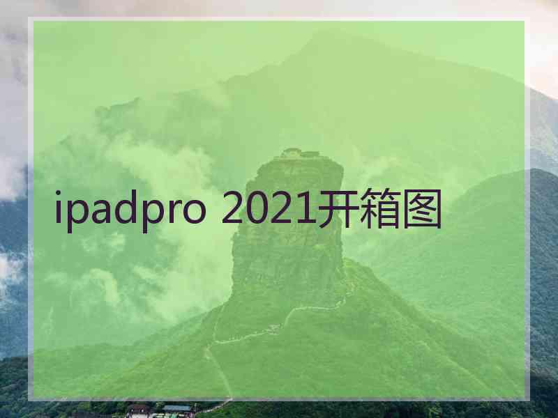 ipadpro 2021开箱图